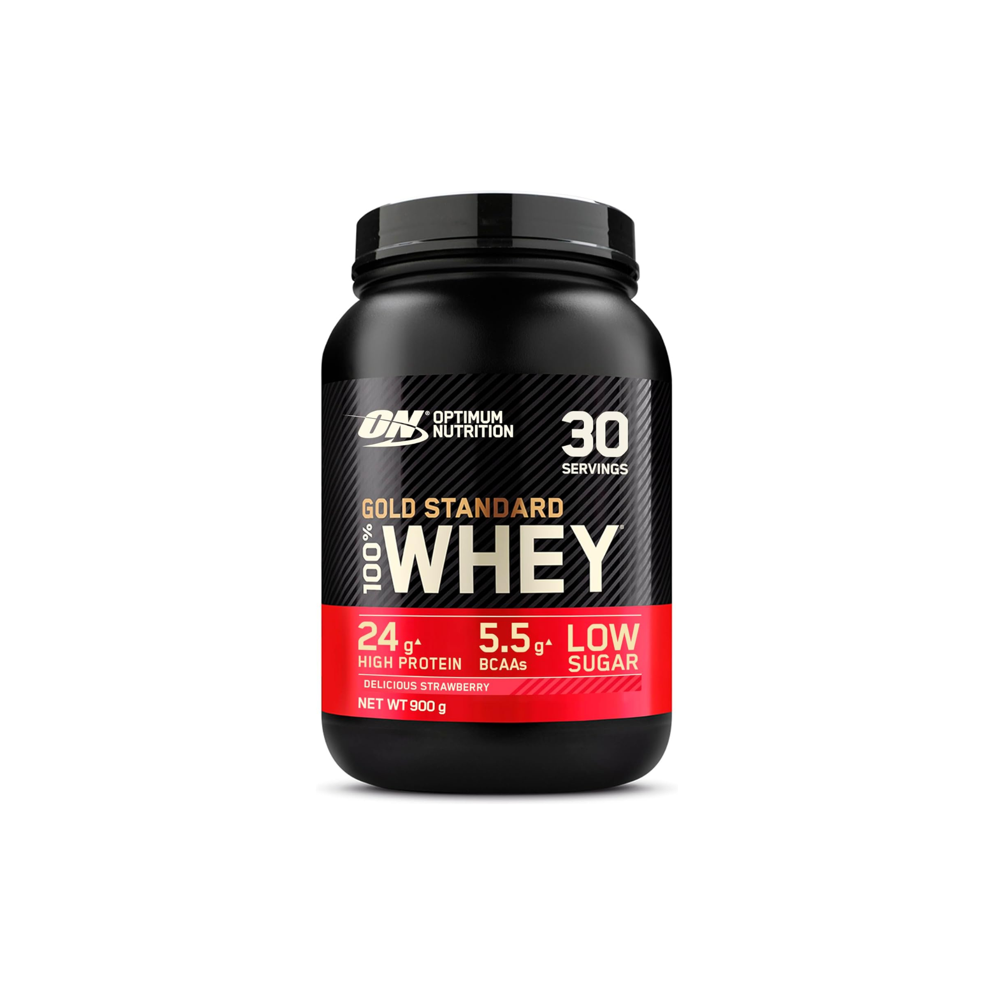 Optimum Nutrition Gold Standard, Delicious Strawberry Flavour, 30 Servings, 900 g